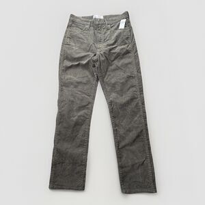 GAP High Rise Vintage Slim‎ Corduroy Pants Olive Green Womens 4/27 NWT